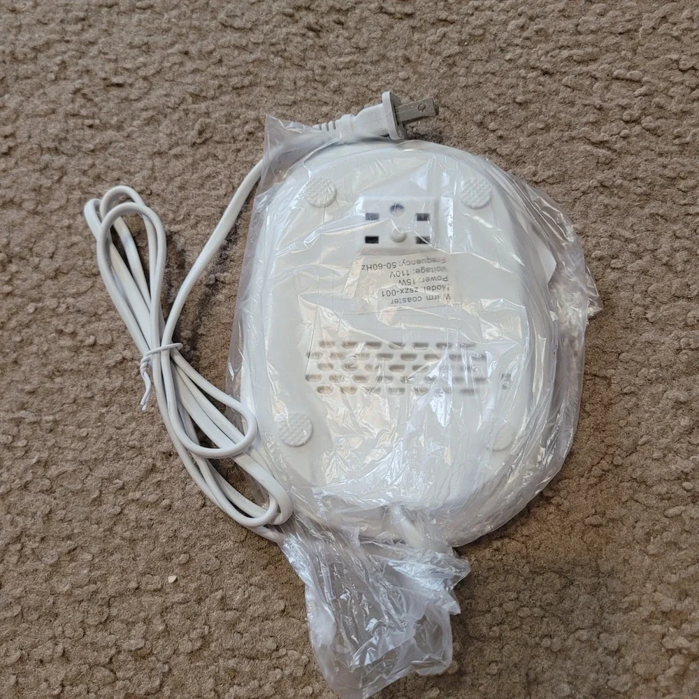 OS Thermostatic Cup Warmer White Mug‎ Heater Coaster